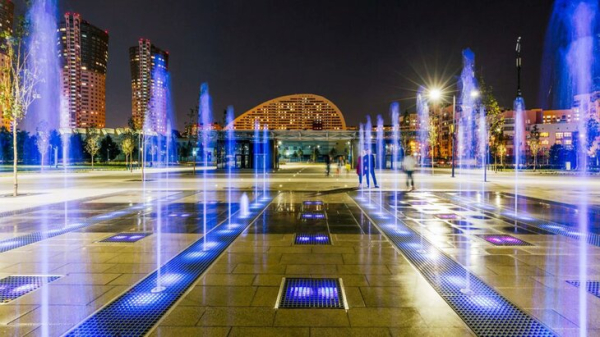 Консервация сухого фонтана завершилась в парке "Ходынское поле" на севере Москвы